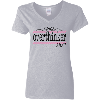 Overthinker 24/7 Ladies' V-Neck Tee