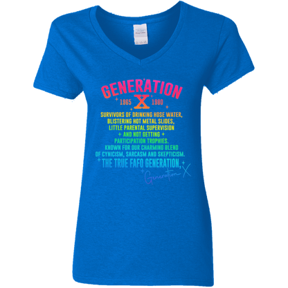Generation X Ladies' V-Neck Graphic Tee