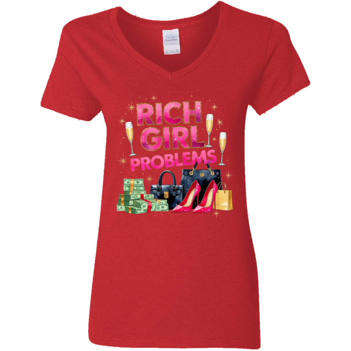 Rich Girl Problems Women's V-Neck T-Shirt