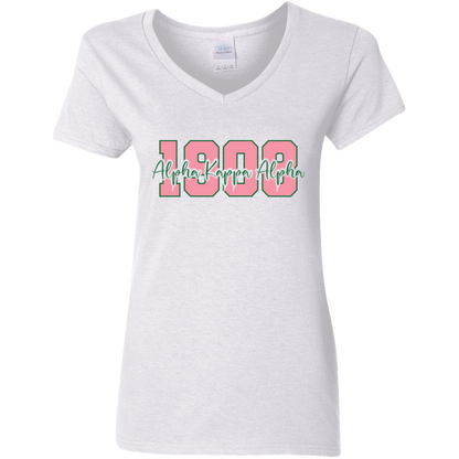 1908 Alpha Kappa Alpha Ladies' 5.3 oz. V-Neck T-Shirt