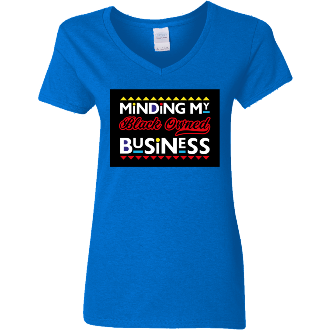 Minding My Black Owned Business V-Neck Tee