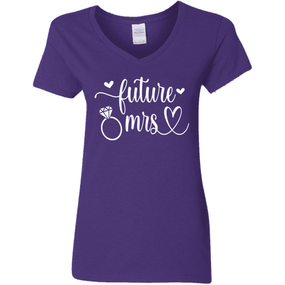 Future Mrs Ladies' 5.3 oz. V-Neck T-Shirt