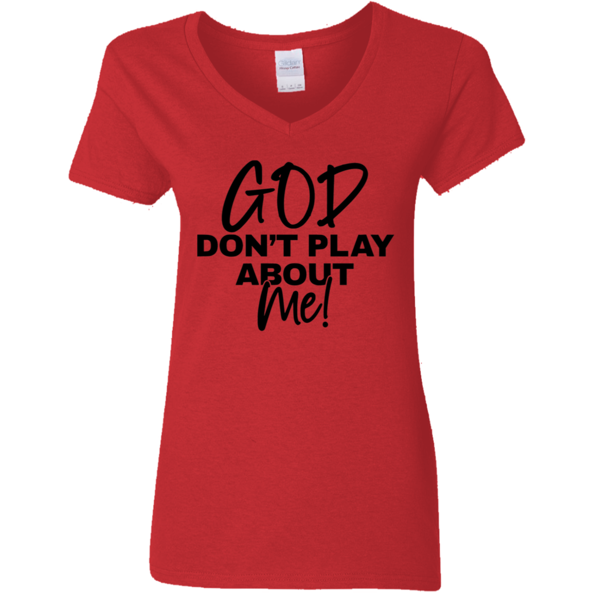 Sustainable USA Cotton V-Neck Tee - Missy Fit, DIGISOFT Print