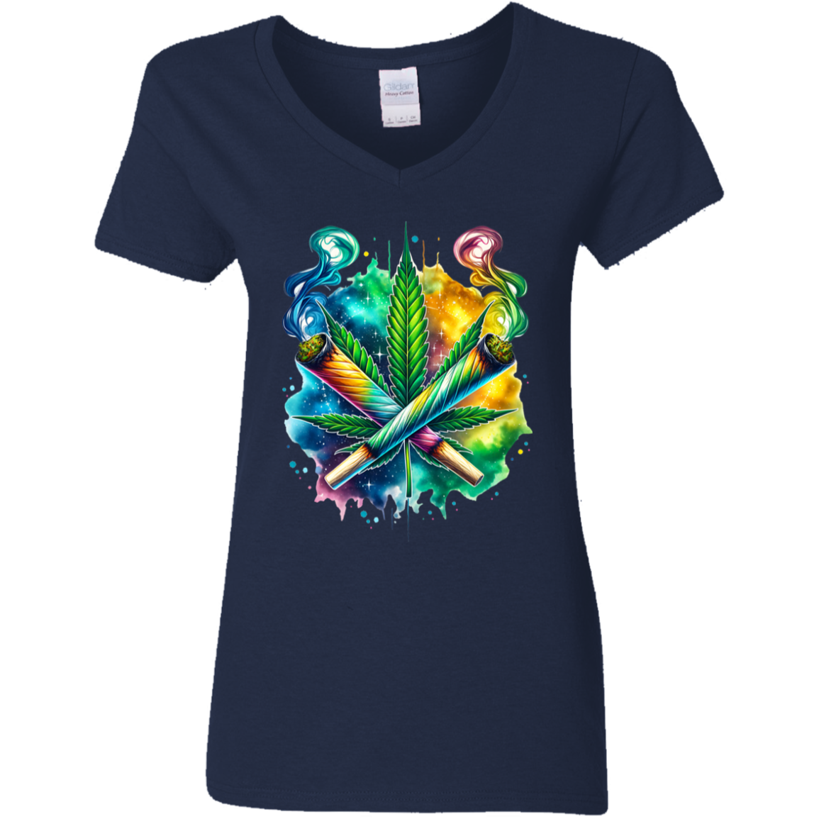 Colorful Bud Ladies' 5.3 oz. V-Neck T-Shirt