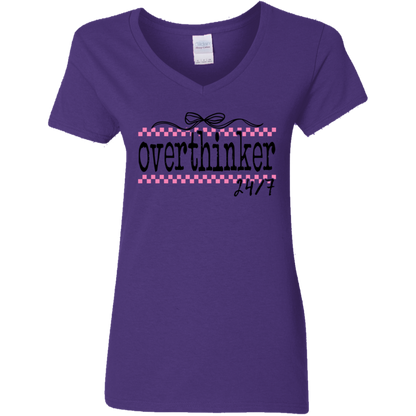 Overthinker 24/7 Ladies' V-Neck Tee