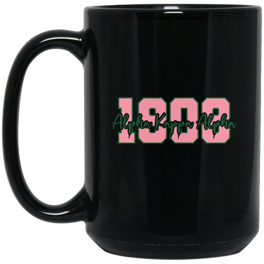1908 Alpha Kappa Alpha 15oz Black Mug