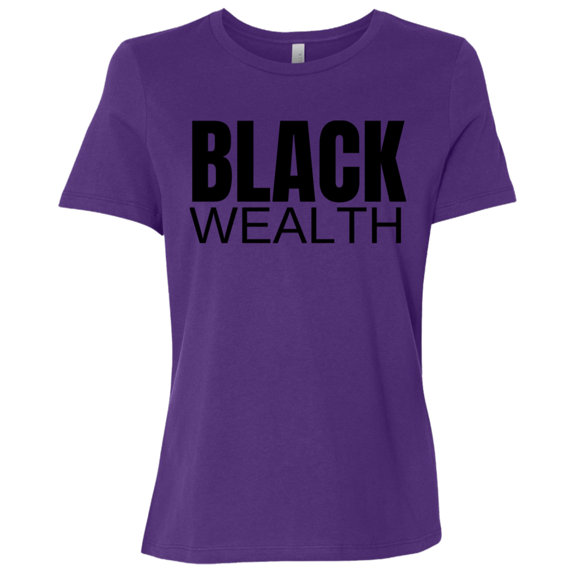 Black Wealth T-Shirt (Black Lettering)