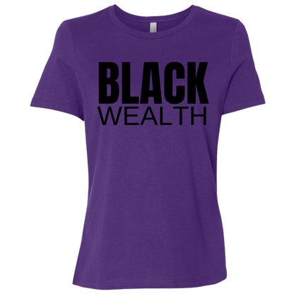 Black Wealth T-Shirt (Black Lettering)