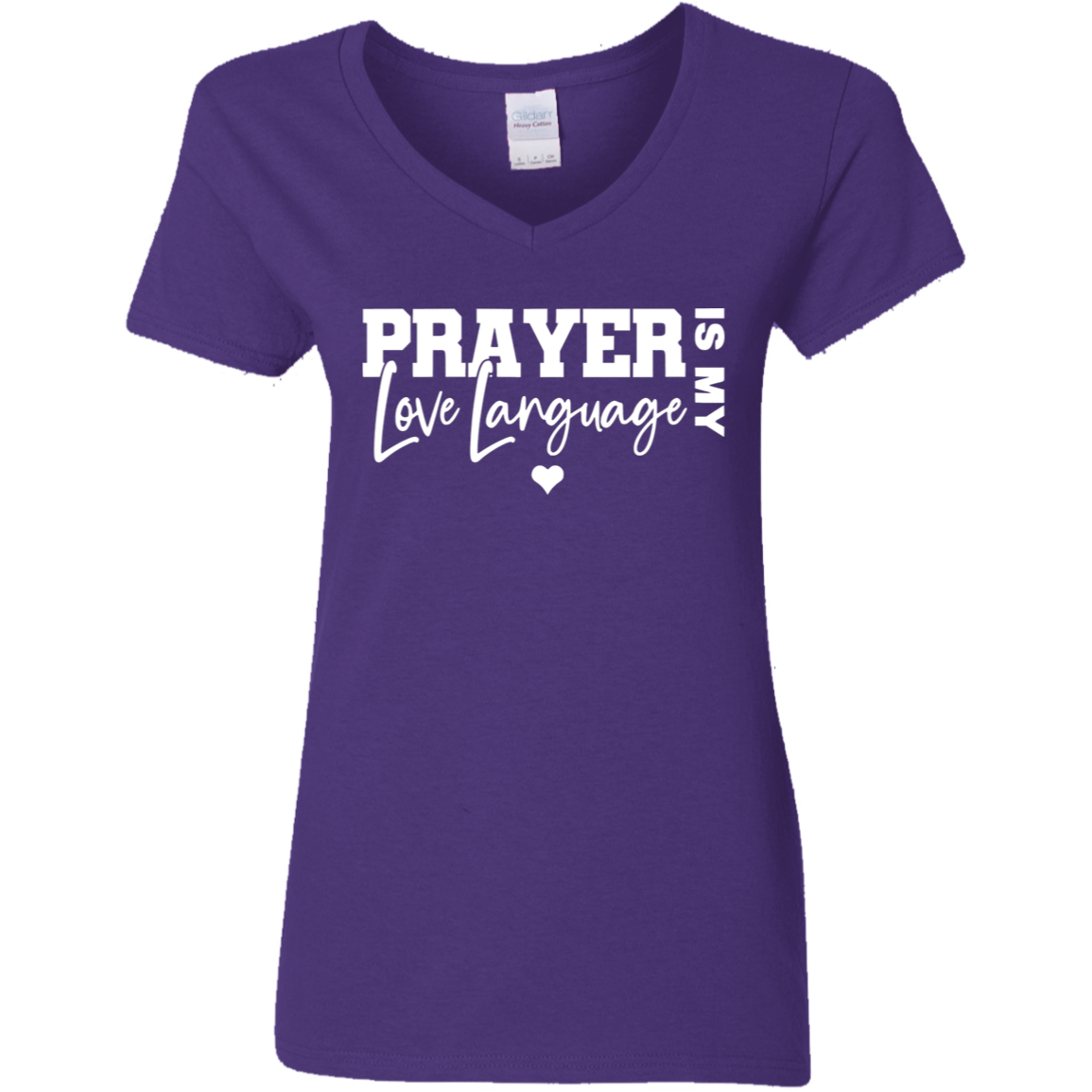 Prayer Is My Love Language Ladies' V-Neck Graphic Tee