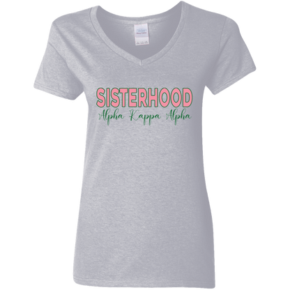 AKA Sisterhood Ladies' V-Neck Graphic Tee