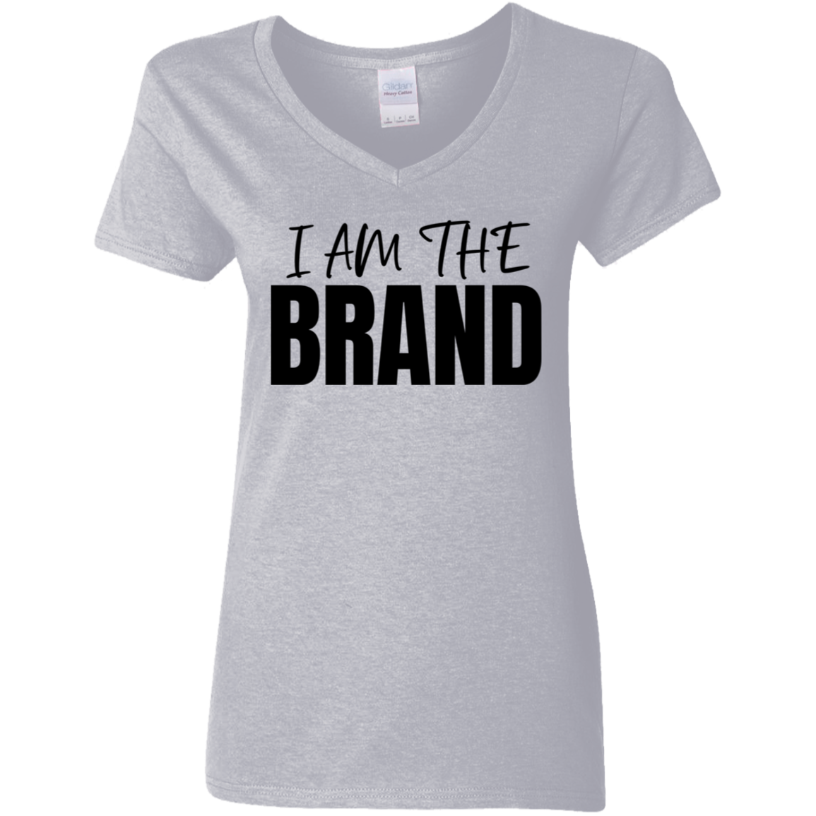 I Am The Brand  Ladies' 5.3 oz. V-Neck T-Shirt