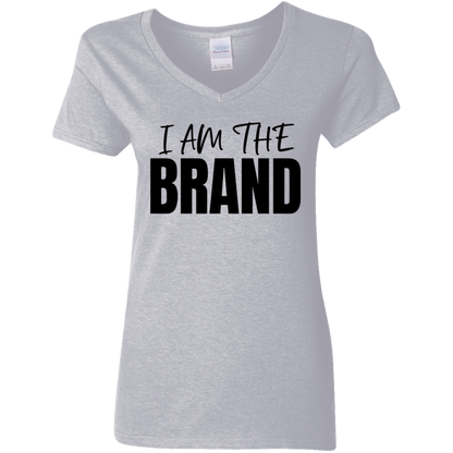 I Am The Brand  Ladies' 5.3 oz. V-Neck T-Shirt