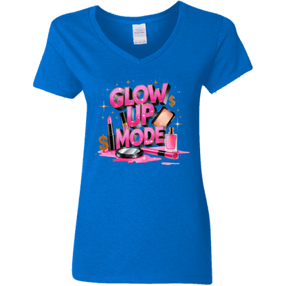 Glow Up Mode Women's V-Neck T-Shirt