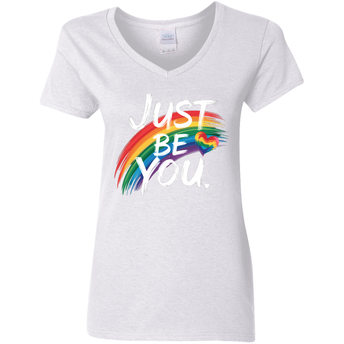 Just Be You Ladies' 5.3 oz. V-Neck T-Shirt