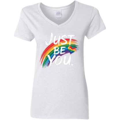 Just Be You Ladies' 5.3 oz. V-Neck T-Shirt