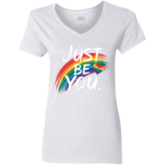 Just Be You Ladies' 5.3 oz. V-Neck T-Shirt