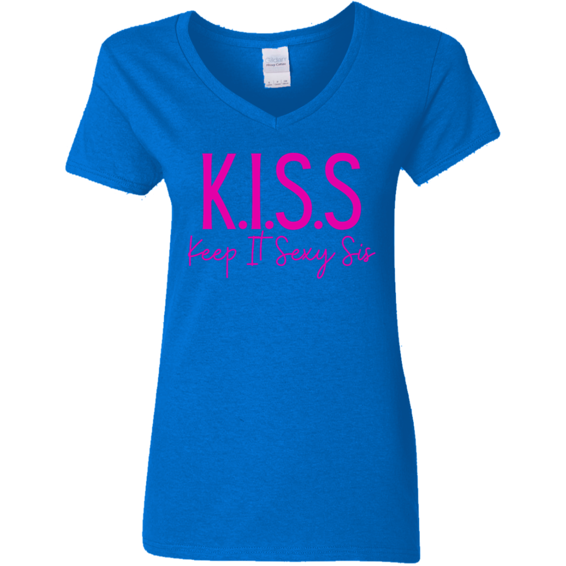 KISS (Keep It Sexy Sis) Ladies' V-Neck Tee