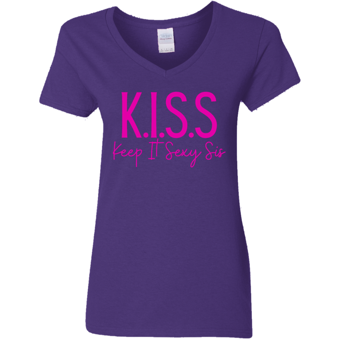 KISS (Keep It Sexy Sis) Ladies' V-Neck Tee