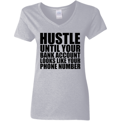 Hustle  Ladies 5.3 oz. V-Neck T-Shirt