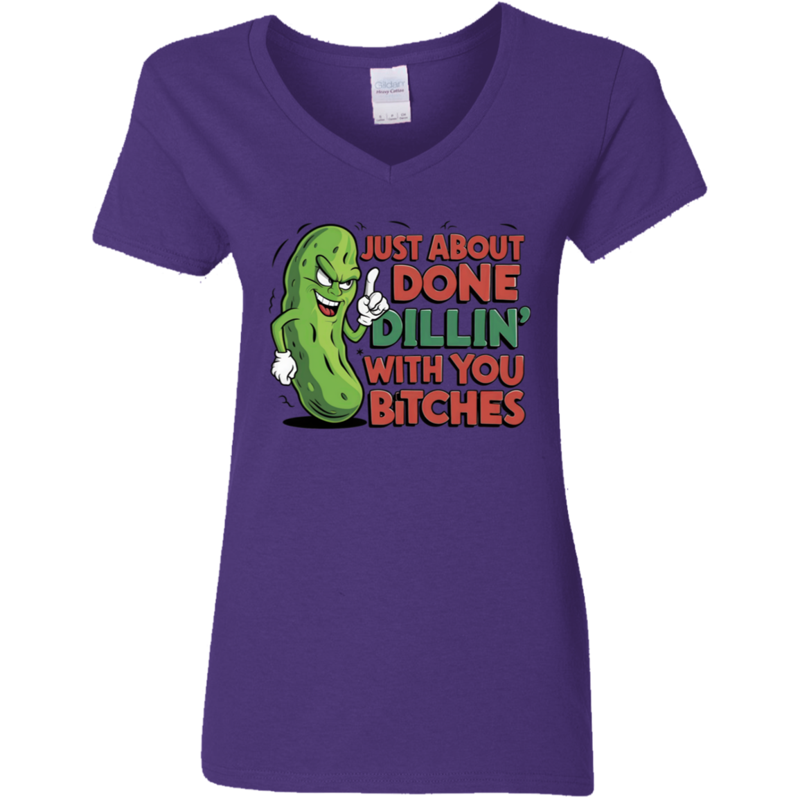 Just About Done Dealin' With You B$tches | Women's V-Neck Tee