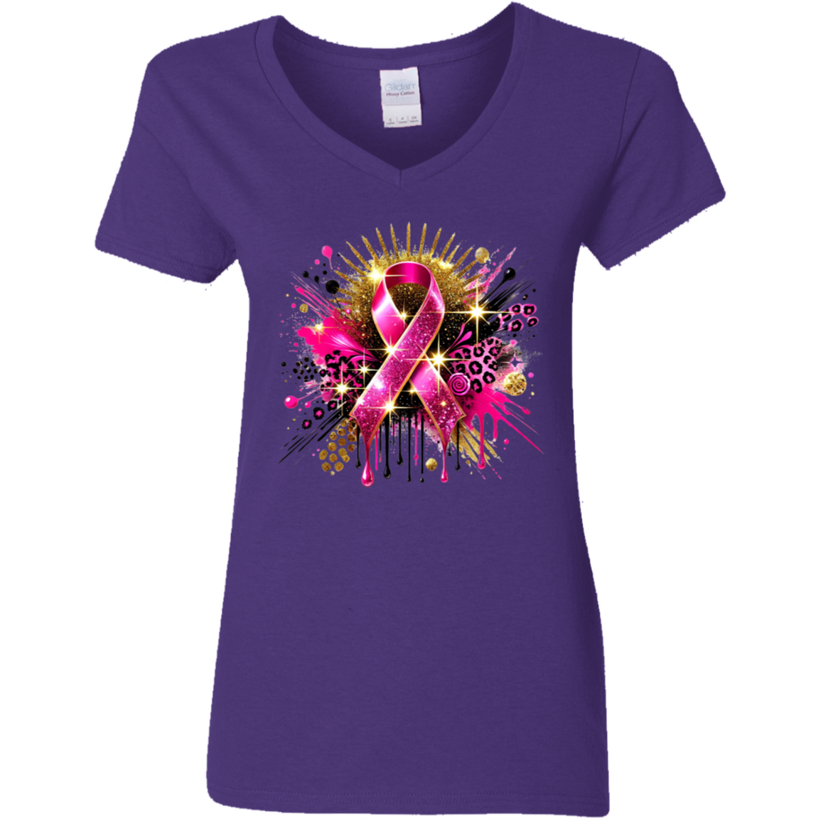 Cancer Awareness Tote V-Neck T-Shirt