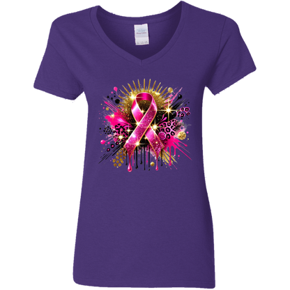 Cancer Awareness Tote V-Neck T-Shirt