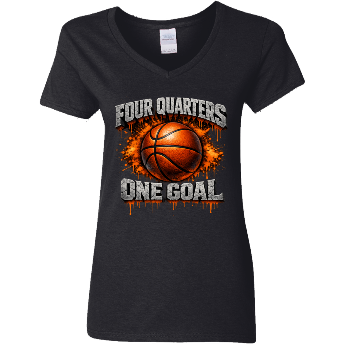 Four Quarters One Goal V-Neck T-Shirt