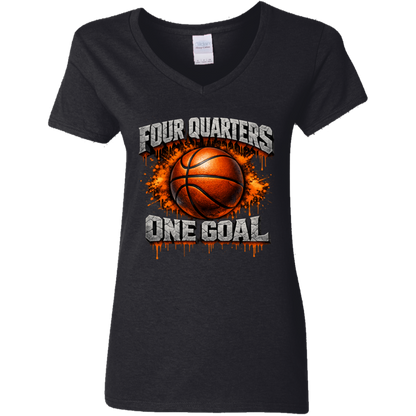 Four Quarters One Goal V-Neck T-Shirt