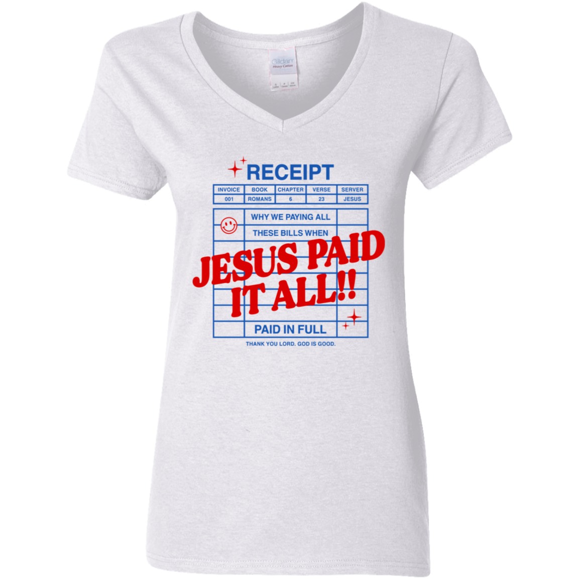 Jesus Paid It All V-Neck T-Shirt