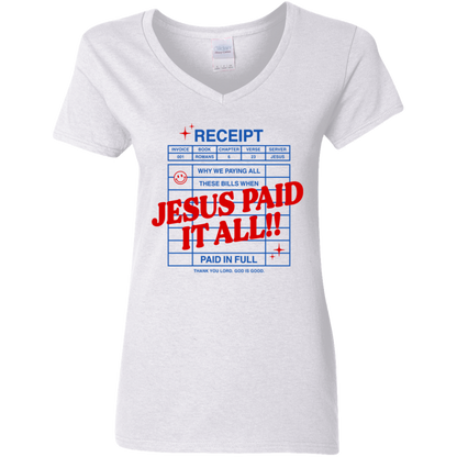 Jesus Paid It All V-Neck T-Shirt