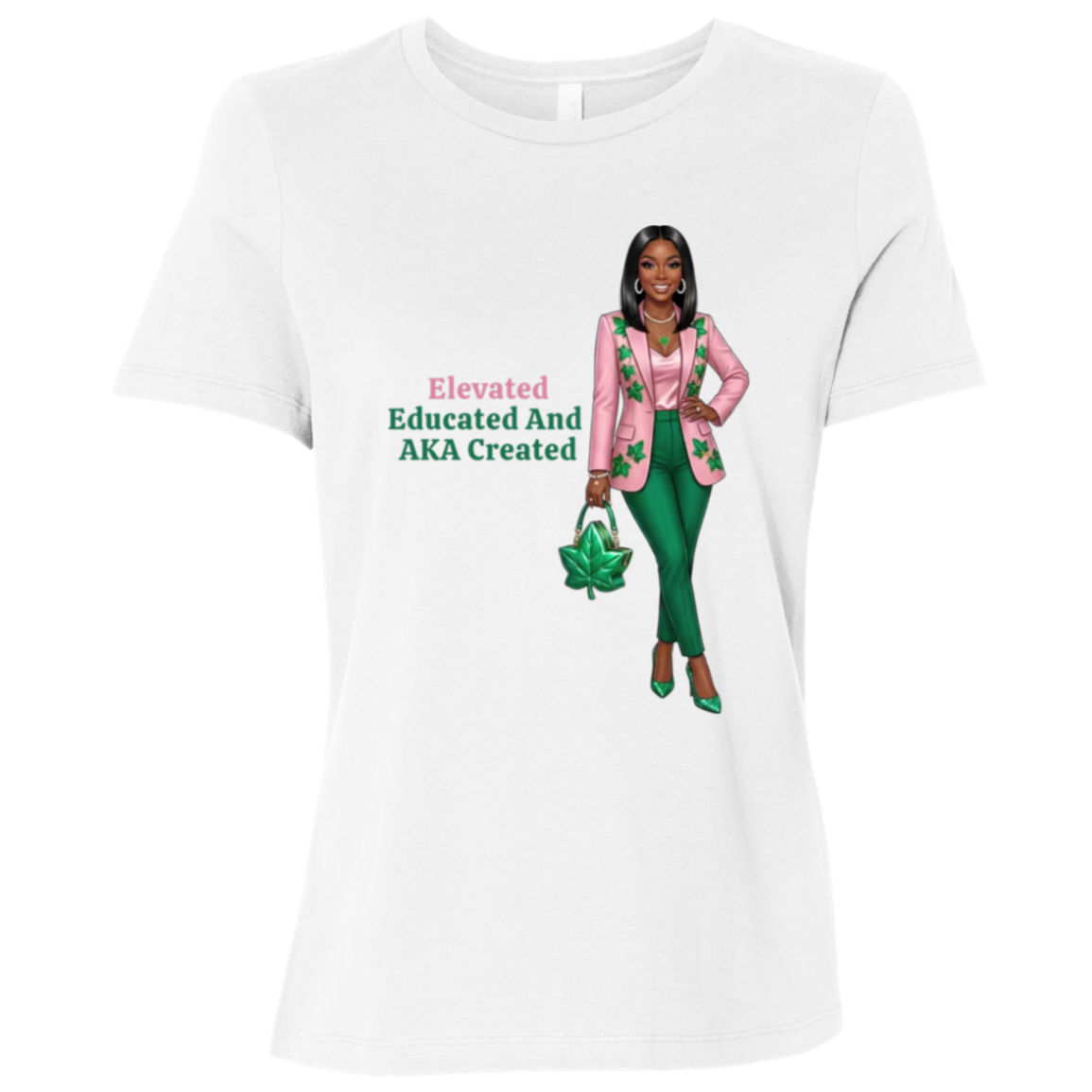 Elevated, Educated & AKA Created Ladies' Relaxed Graphic Tee