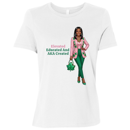 Elevated, Educated & AKA Created Ladies' Relaxed Graphic Tee