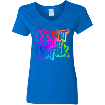 Kickin It With My Kinfolk | Women's V-Neck Tee