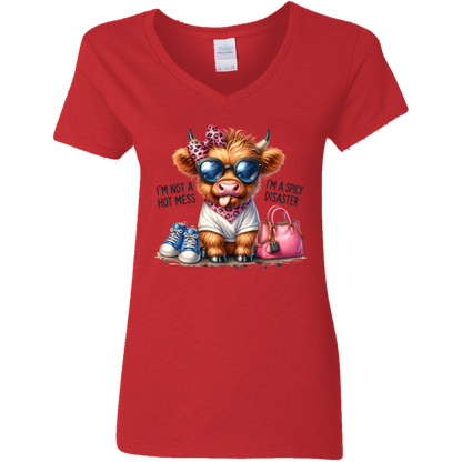 I'm Not a Hot Mess, I'm a Spicy Disaster | Women's V-Neck Tee
