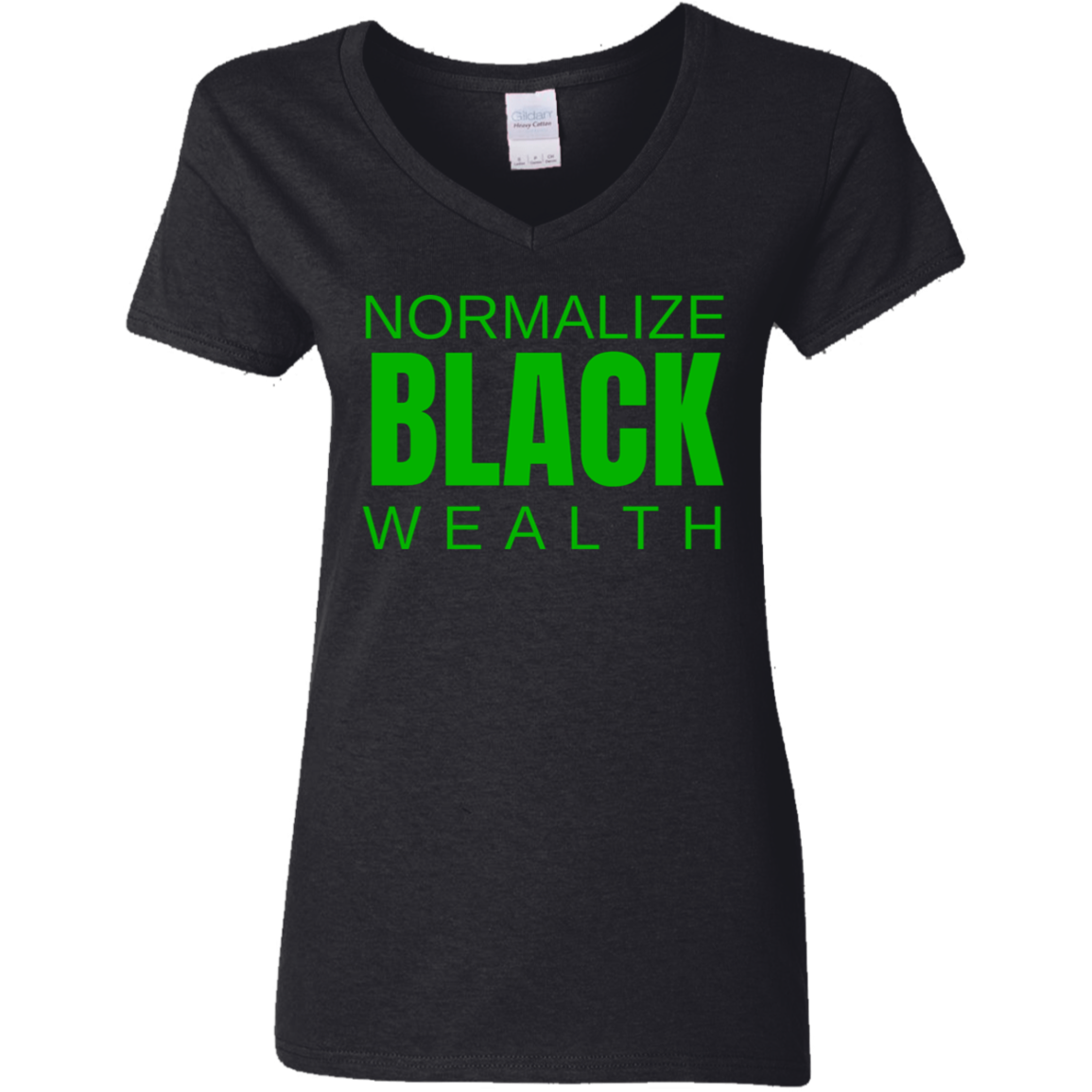 Normalize Black Wealth V-Neck Tee