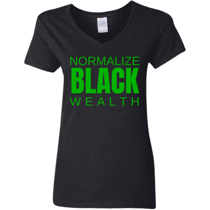 Normalize Black Wealth V-Neck Tee