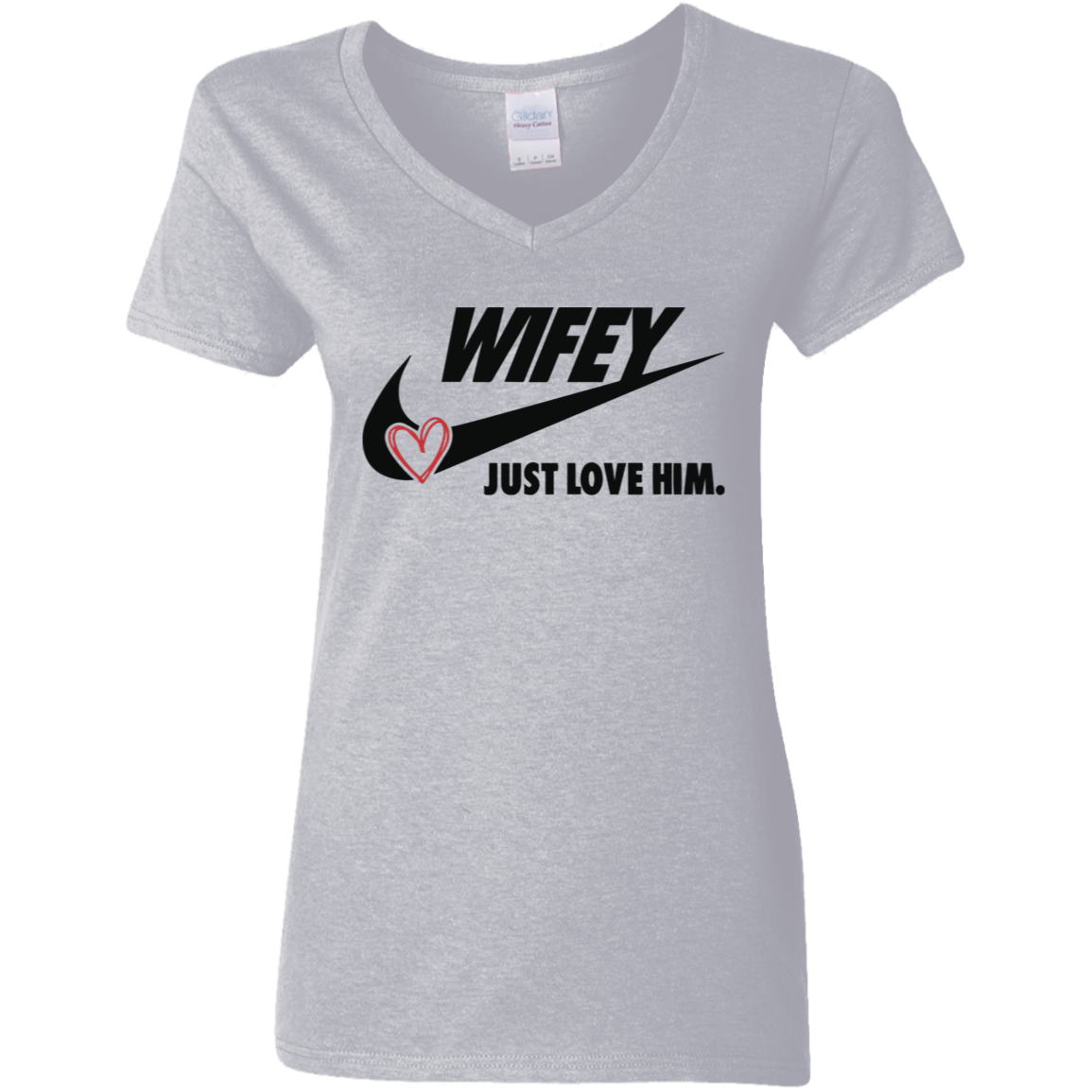 Wifey Just Love Him V-Neck Tee