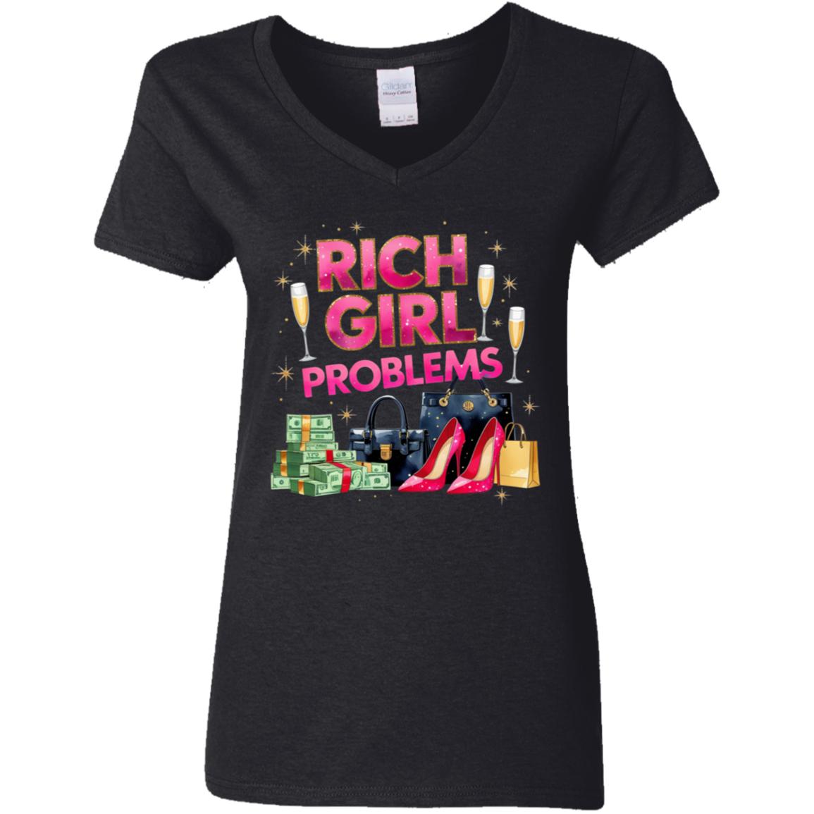 Rich Girl Problems Women's V-Neck T-Shirt