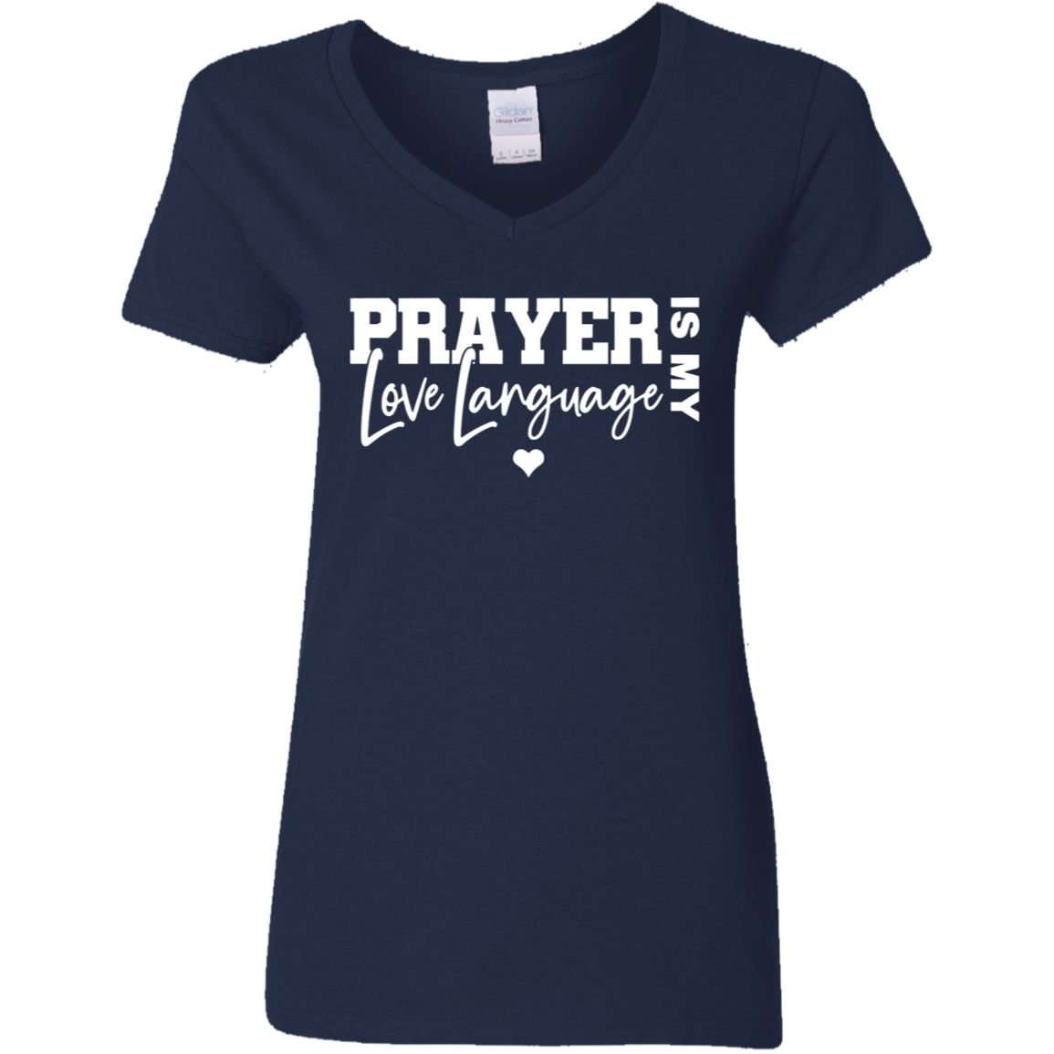 Prayer Is My Love Language Ladies' V-Neck Graphic Tee