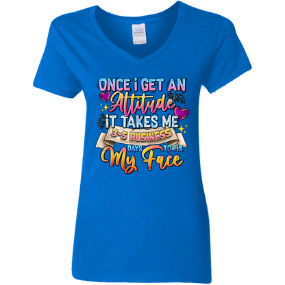 Once I Get an Attitude... | Women's V-Neck Tee