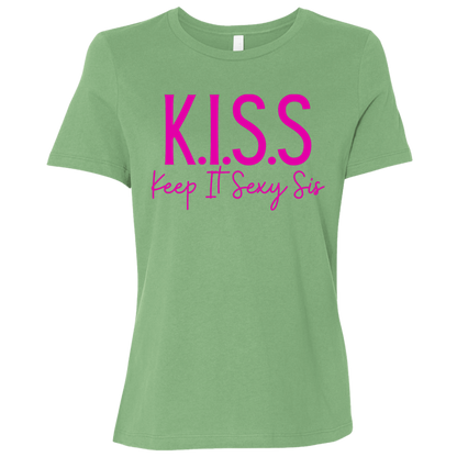 KISS (Keep It Sexy Sis) Ladies Relaxed Jersey Short-Sleeve Tee