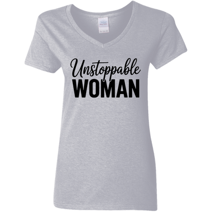 Unstoppable Woman V-Neck T-Shirt