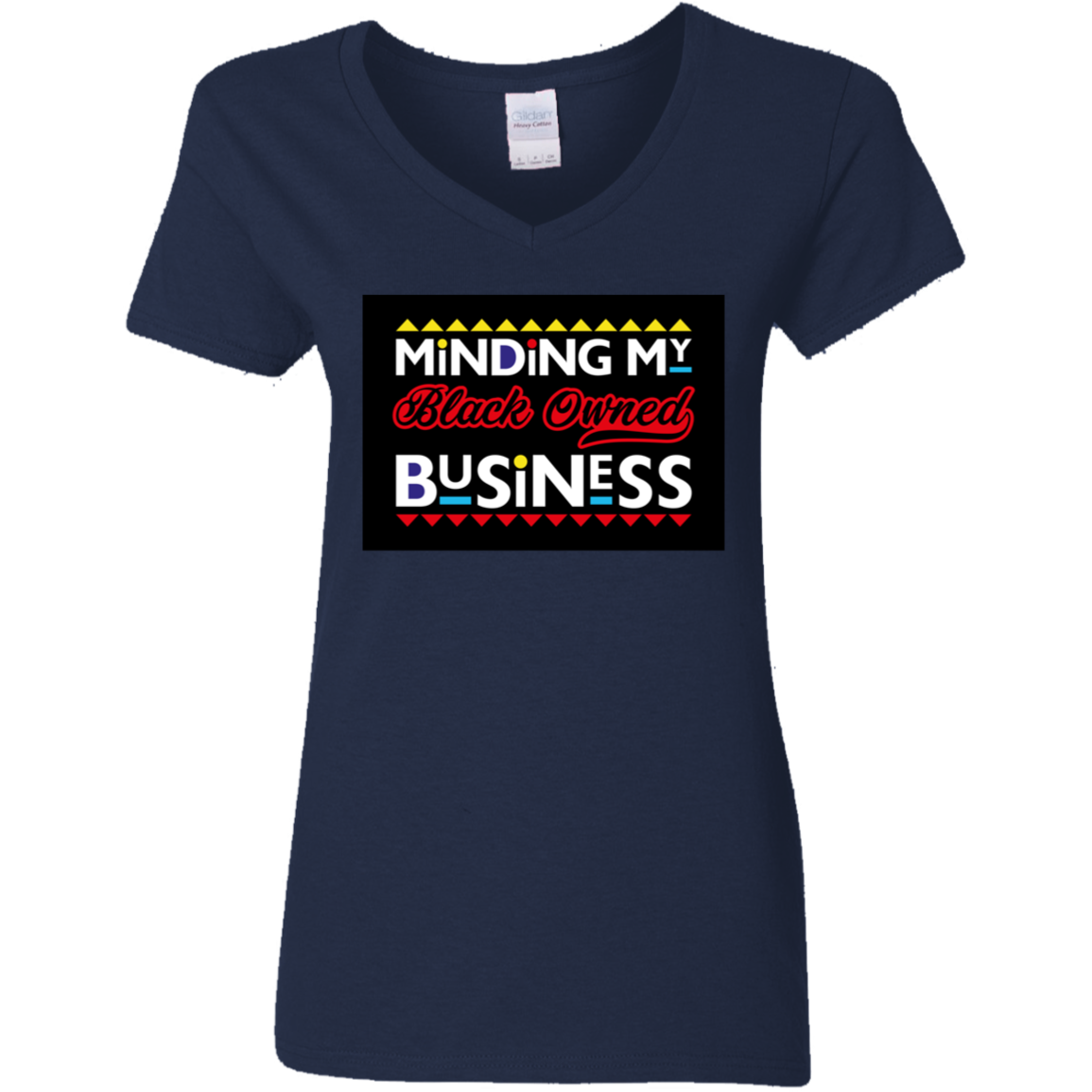 Minding My Black Owned Business V-Neck Tee
