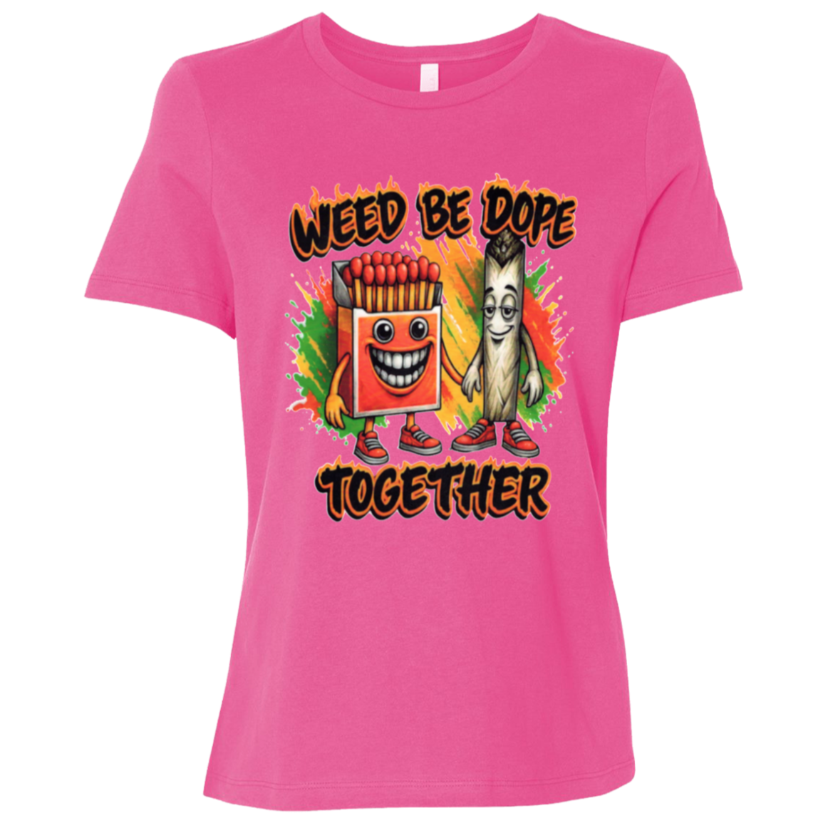 Weed Be Dope Toghether Ladies Relaxed Jersey Short-Sleeve T-Shirt