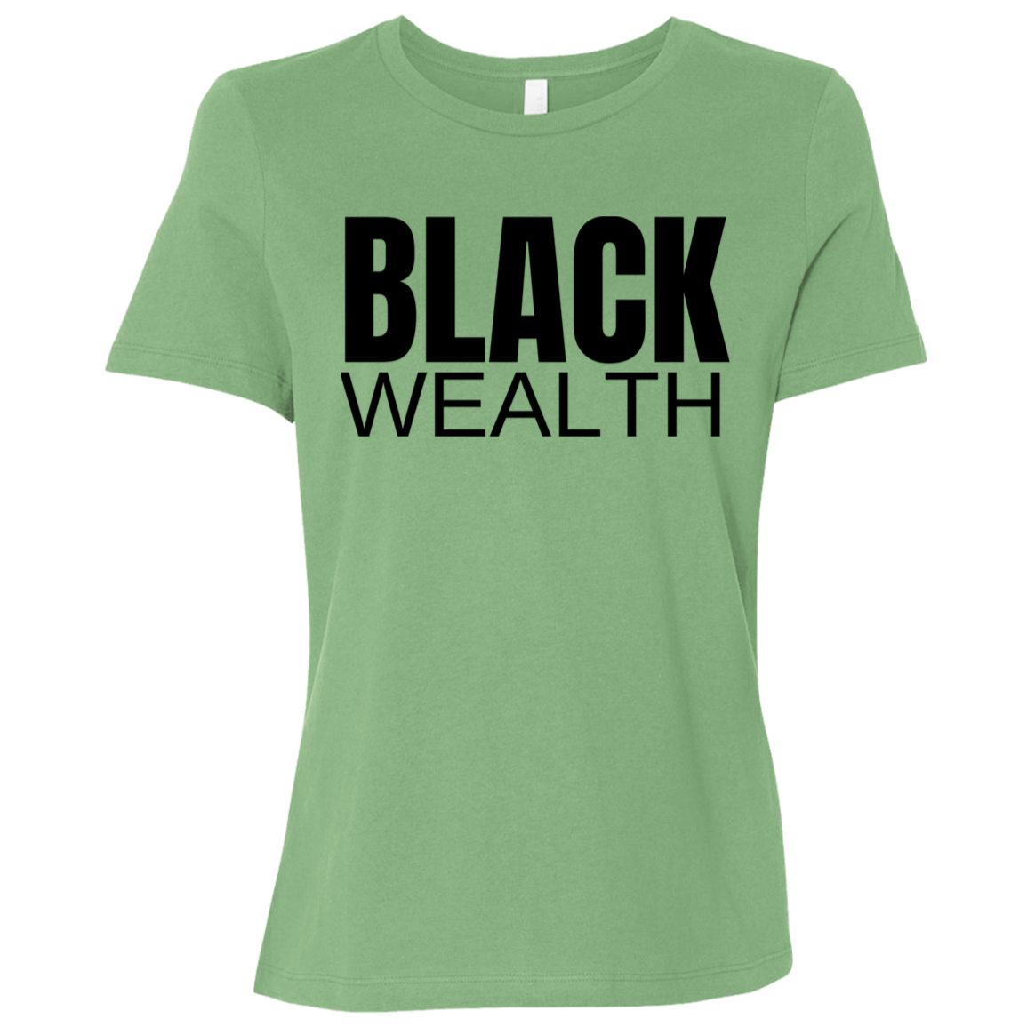 Black Wealth T-Shirt (Black Lettering)