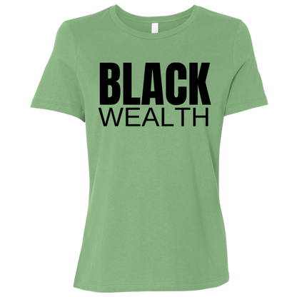 Black Wealth T-Shirt (Black Lettering)