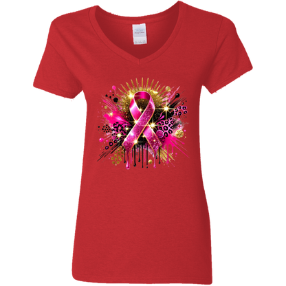 Cancer Awareness Tote V-Neck T-Shirt