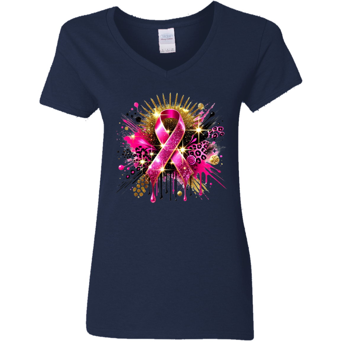 Cancer Awareness Tote V-Neck T-Shirt