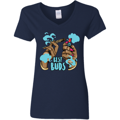 Best Buds Ladies' V-Neck Tee