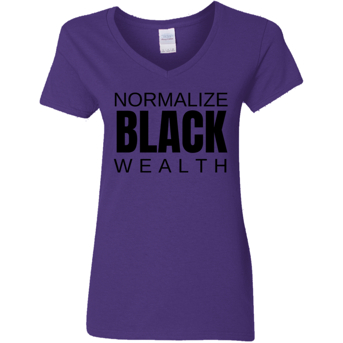 Normalize Black Wealth V-Neck Tee